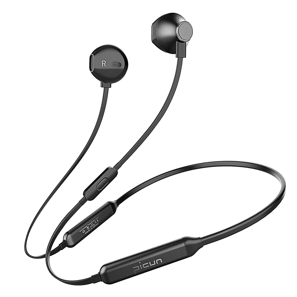 

Picun H12 Bluetooth Earphone IPX5 Waterproof Sports Running Wireless Headphones Magnetic Design Neckband Earbuds For smart phone