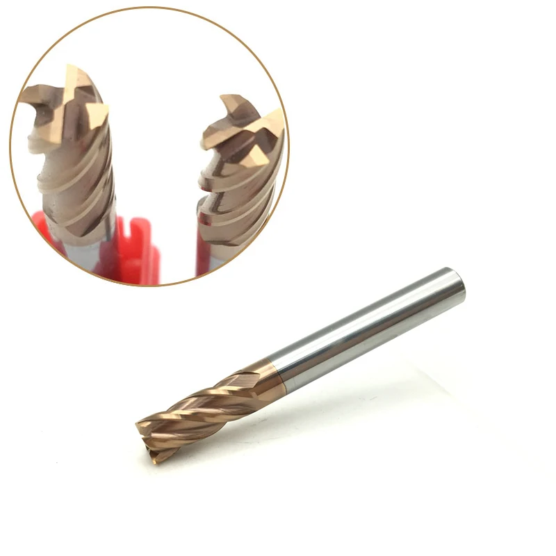 

10pcs End Mills 6mm HRC60 4 Flute Solid Carbide End Mill D6X15XD6X50L Milling Slotting Profiling Indexable Mill Tool