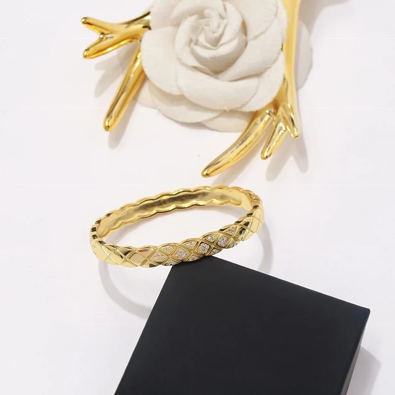 Резка зерна сетки овальные Стразы розовое золото с фианитом цвет/золотой/Серебристый браслет для женщин Подарки