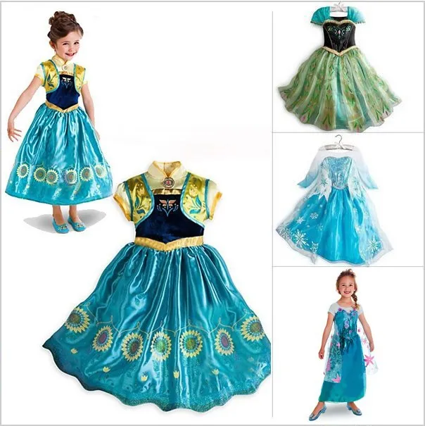 2015-new-arrive-cosplay-Cartoon-Anna-Elsa-dress-baby-kids-clothing-movie-costume-Vestido-Princesa-Kids