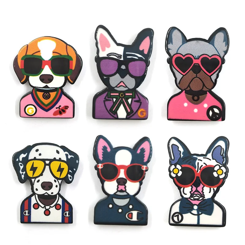 6pcs Fashion Dogs 6 шт. DIY магнит на холодильник с животным сувенир с мультипликационным героем смолы ремесло холодильник магнитный стикер сообщений домашний декор кухонные аксессуары - Цвет: 6pcs Fashion Dogs