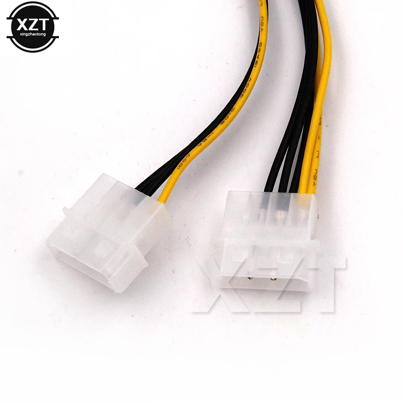 Высококачественный 2 IDE двойной 4pin Molex штекер на 8 Pin гнездо PCI E Y кабель питания