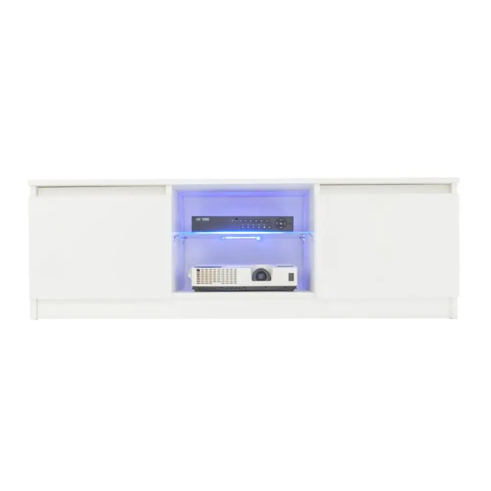 

Elegant Household Decoration LED TV Cabinet With Two Drawers White