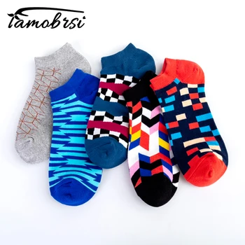 

Happy Ankle Cotton Cool Fun Cute Striped Socks Invisible Summer Boat Low Short Socks Women Men Cotton Funny Casual Socks Famale