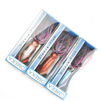 

1PCS Sea Fishing Lead head Swim squid Bass Rubber Jig Jigging Spinner bait Lure 15g 95g 200g