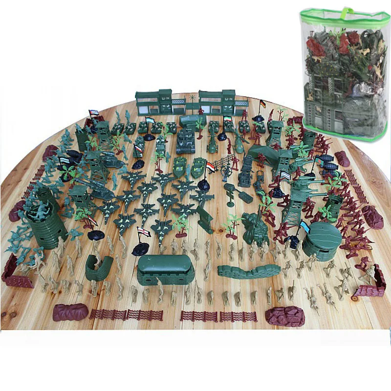 

Military Base 310pcs/set Plastics Toy Model Boy Action Figures Decor Play Set Soldier Sand Table Army Soldier Boy Birthday Gifts