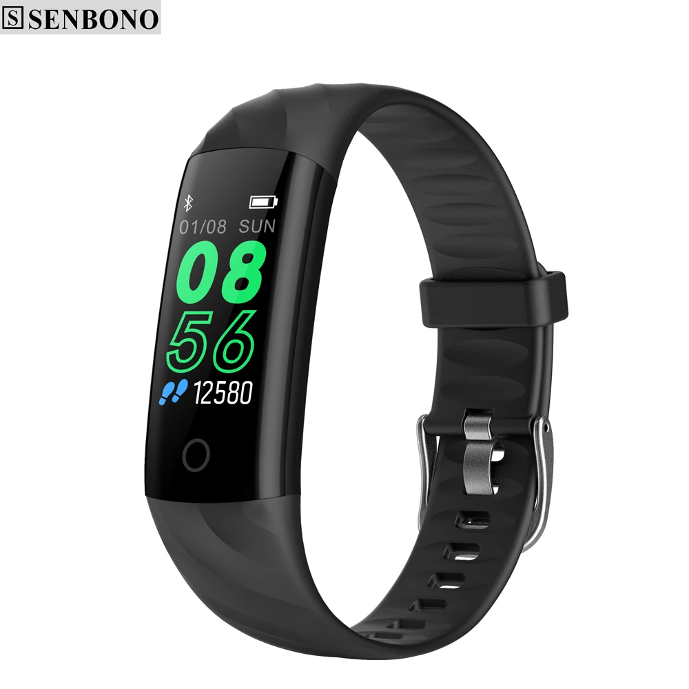 Смарт-браслет SENBONO S5 с Bluetooth пульсометром фитнес-трекером водонепроницаемым IP68