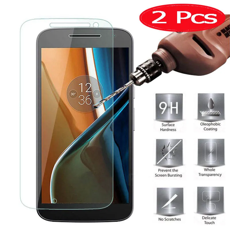 

2 Pieces HOPELF Screen Protector Glass for Motorola Moto G4 Tempered Glass Phone Protective Film for Moto G4 Tempered Glass
