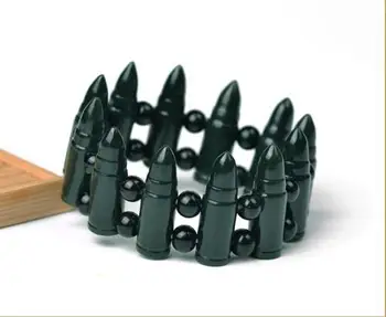 

Natural Bullet Shape Hetian Jade Bracelet Warhead 35x10 Jewelry Gift Wholesale