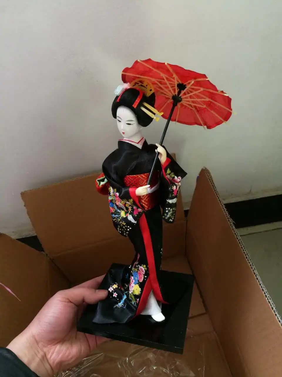 30 см Уникальная японская кукла-кимоно Гейша с зонтиком красивые поделки для украшения дома подарки для друга
