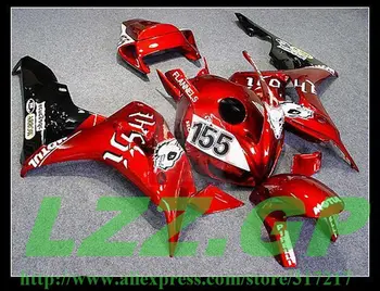 

100%Fit injection red black Fairings for HONDA CBR1000 06 07 CBR1000 RR 2006 2007 CBR 1000RR 06 07 ABS fairing kits #a2s33