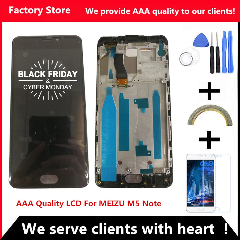 

5.5 Inch AAA Quality LCD For MEIZU M5 Note Lcd Display Screen+Digitizer Touch screen For MEIZU M5 Note M621H