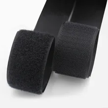 1Mpair Black  Hook and Loop Fastener Tape Magic Nylon Sticker Adhesive Loop Disks Velcr Double-sided glue magic sticker