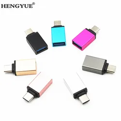 100pcs/lot USB-C Type-C To USB OTG Mini Adapter 3.0 Converte For Samsung Galaxy Note8 High Speed certified Cell Phone Charger