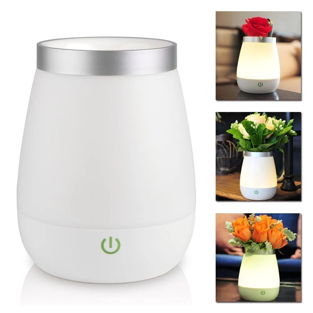 

Dimmable USB Rechargeable LED Vase Lamp Table Lamps Touch Control 3 Levels Brightness Night Light for Bedroom Living Room Decor