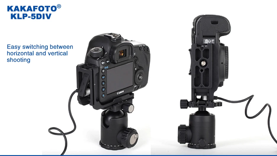 KAKAFOTO Специальный Пользовательский L кронштейн L Пластина Вертикальная пластина для Canon 5DIV 5d4 5d MarkIV камера держатель Штатив монопод DSLR tripode