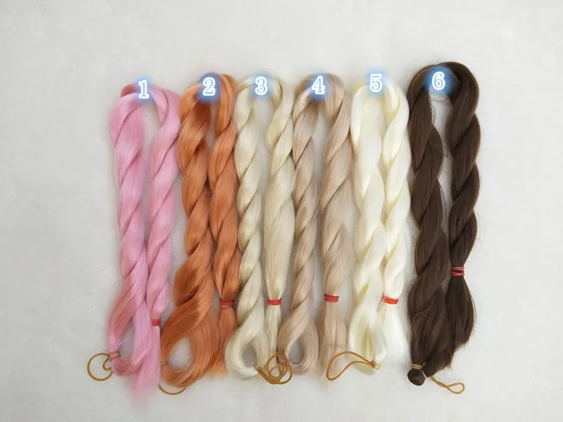 

1pcs 100cm 12colors Lolita Girl Tresses milk fiber Doll Wig Material Hair Wig For BJD SD Fit for 1/3 1/4 Doll Accessories