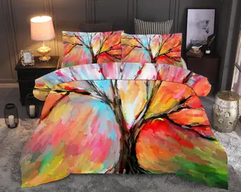 

Tree Printed Bedding Sets Scenery Duvet Cover Set 2/3pcs Bed Set Queen King Quilt Cover Bed linen (No Sheet No Filling)