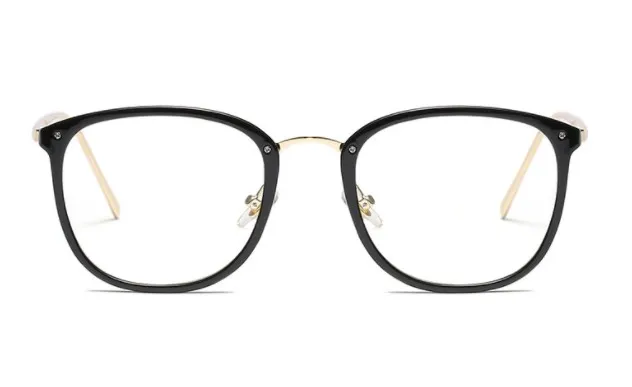 CCSPACE, женские ультратонкие очки, ноги, металлические квадратные очки, оправа для женщин, фирменный дизайн, оптические очки, модные очки 45164 - Цвет оправы: C4 bright black