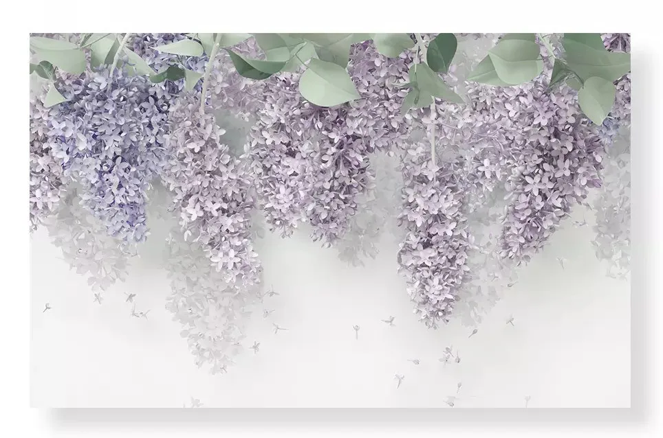 lavanda wisteria flor 3d tridimensional flor do quarto casamento 3d