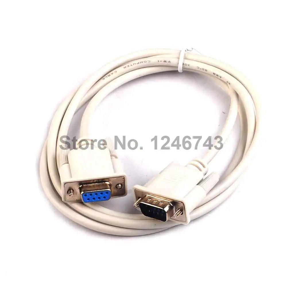 1PCS New 1.5M Serial RS232 9-Pin Male To Female DB9 9-Pin PC Converter Extension Cable