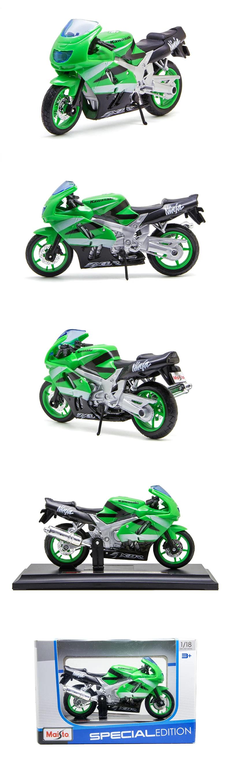 Maisto 1:18 модели мотоциклов ZX 9R Kawasaki Ninja ZX9R литье под давлением Пластиковые мото миниатюрные Гоночные Игрушки для коллекции подарков