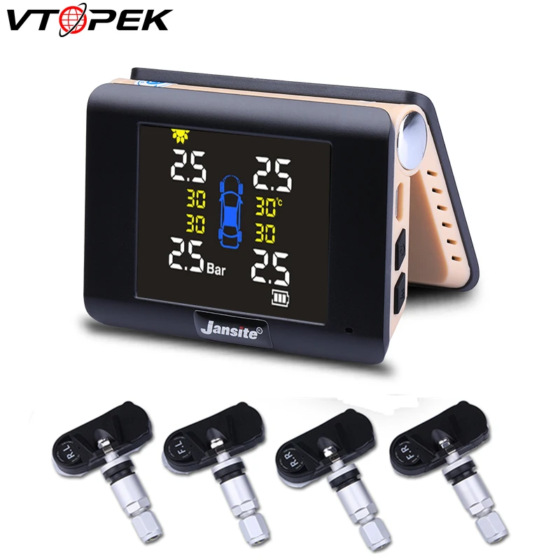 

Vtopek Car Security Tpms Solar energy Intelligent CPU Real Time Windshield SUV ORV Off Load Car USB Charging Vibration wake up