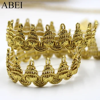 

17mm 20yards/lot Gold Silver Lace Ribbon for Garment Webbing Tape Polyester Ribbon Diy Wedding Party Crafts Scrapbooking Decors
