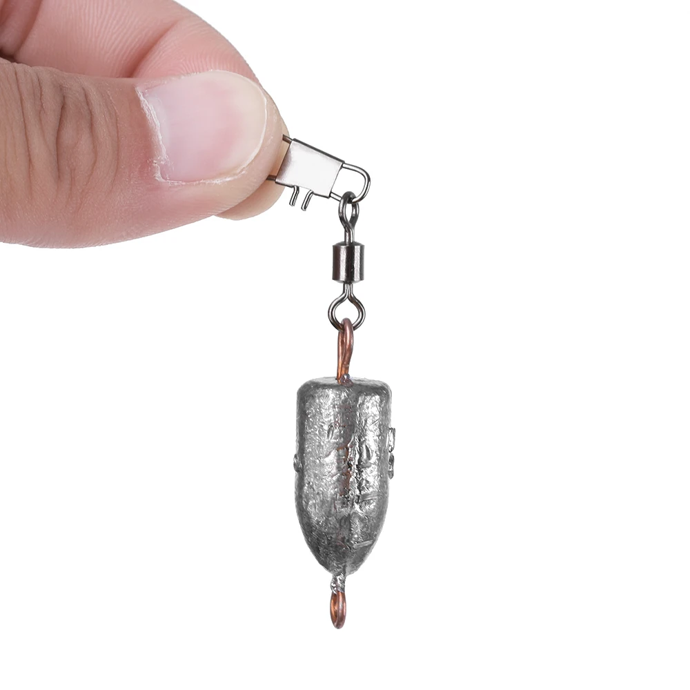 

1pcs Bullet Shaped Weights Lead Sinkers Anti Dust Double Ring Quick Release Casting Sea Fishing Sinker Tackle 20/25/30/40g