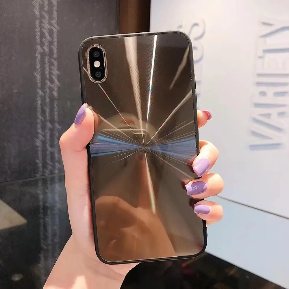 

Luxury Diamond Mirror Case For iPhone XR XS Max Soft Cover For iPhone 7 8 6 6S Plus X Bling Fashion Glossy Glitter Shining Cover