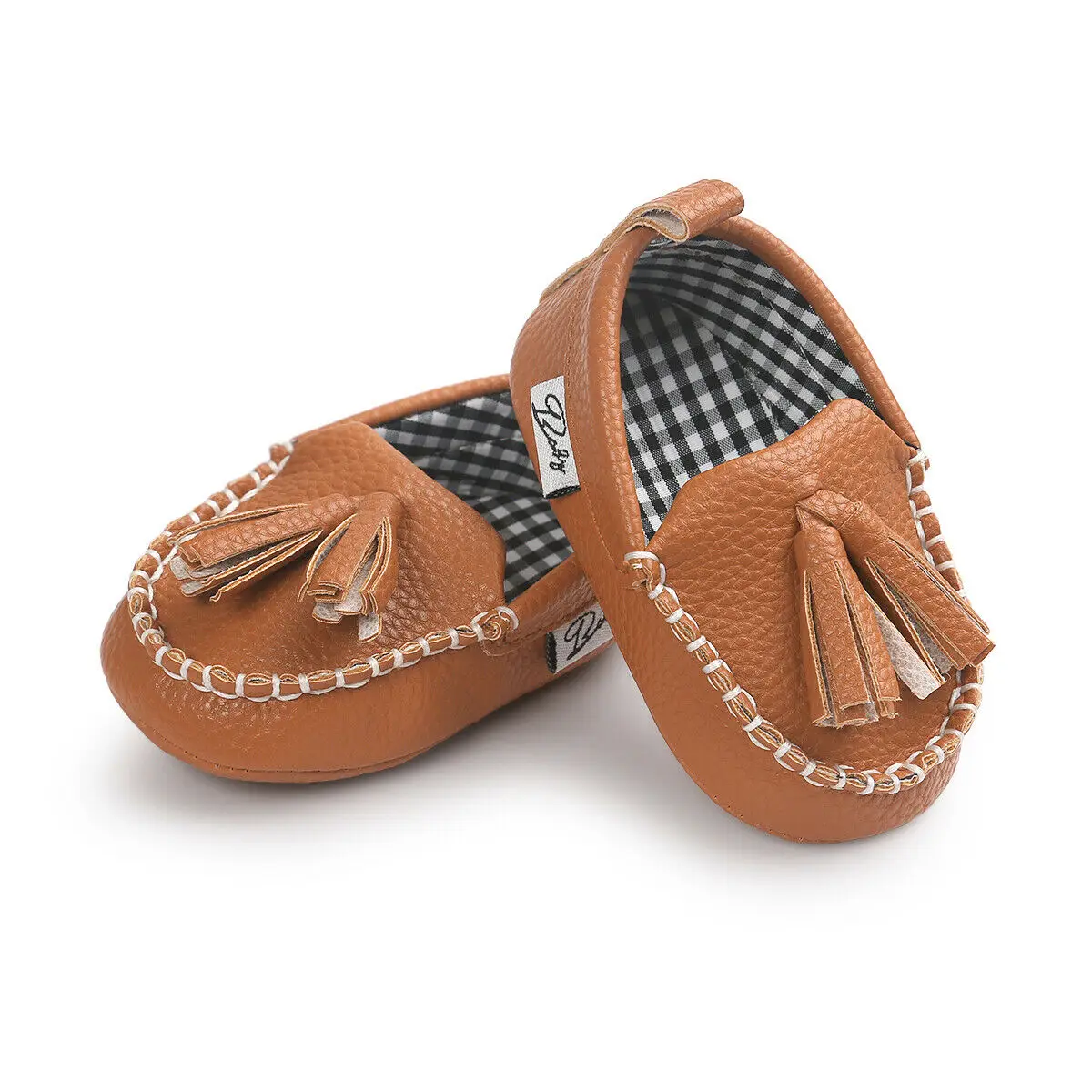 Детская обувь для мальчиков и девочек с кисточками кожаные туфли детские мокасины мягкая обувь для кроватки - Цвет: Хаки