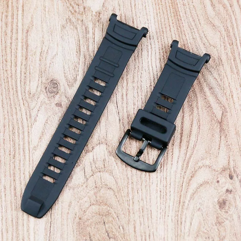 Аксессуары для часов из смолы силиконовый ремешок для Casio PRG-130Y PRW-1500YJ мужской спортивный водонепроницаемый силиконовый ремешок - Цвет ремешка: Черный