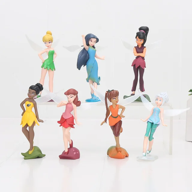 7Pcs Anime Tinkerbell Collectibles Dolls Set Tinker Bell
