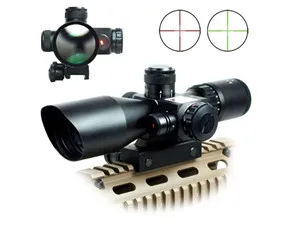 Тактический прицел 1-4x20 прицел Красный Зеленый дальномер с подсветкой BDC Air Rifle Sight Mira Para Охота Caza