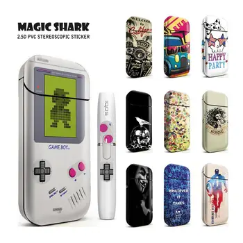 

Magic Shark Fashion Mario Game Boy Skull Car American Captain Sticker for IQOS 2.4 Plus E Cigarette for IQOS 2.4P