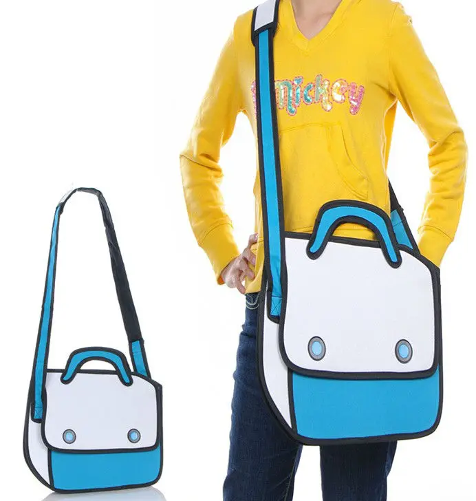 free shipping,funny cartoon bag 3D/2D,funny 3D/2D bag, high quality