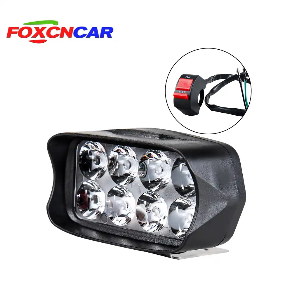 Faros Para Moto LED 10W Alta Potencia L/ámpara De Motocicleta Faro De Niebla Luz De Trabajo 1 Par