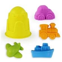 Набор из 5 предметов, транспортировочный инструмент из песка и глины, пляжные игрушки, новинка, форма «Замок», строительная модель для детей, детские игрушки для отдыха