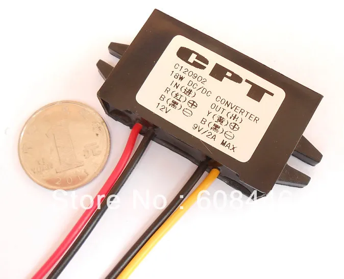 

DC 12V to 9V 2A 18W Regulator Converter Step Down Car Power Supply DC/DC Buck Waterproof
