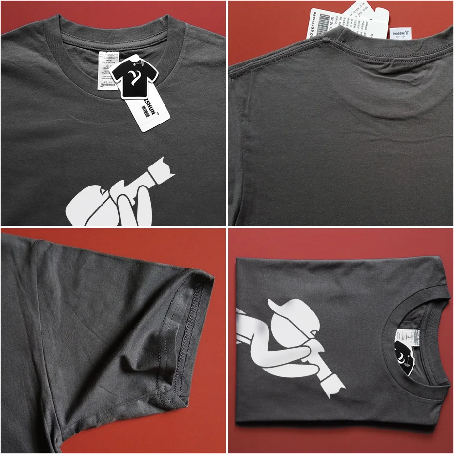 Camisetas de hombre de Boutique de moda del fotógrafo de impresión divertida Camiseta de algodón de manga corta cuello redondo Camisetas de verano Camisetas Unisex