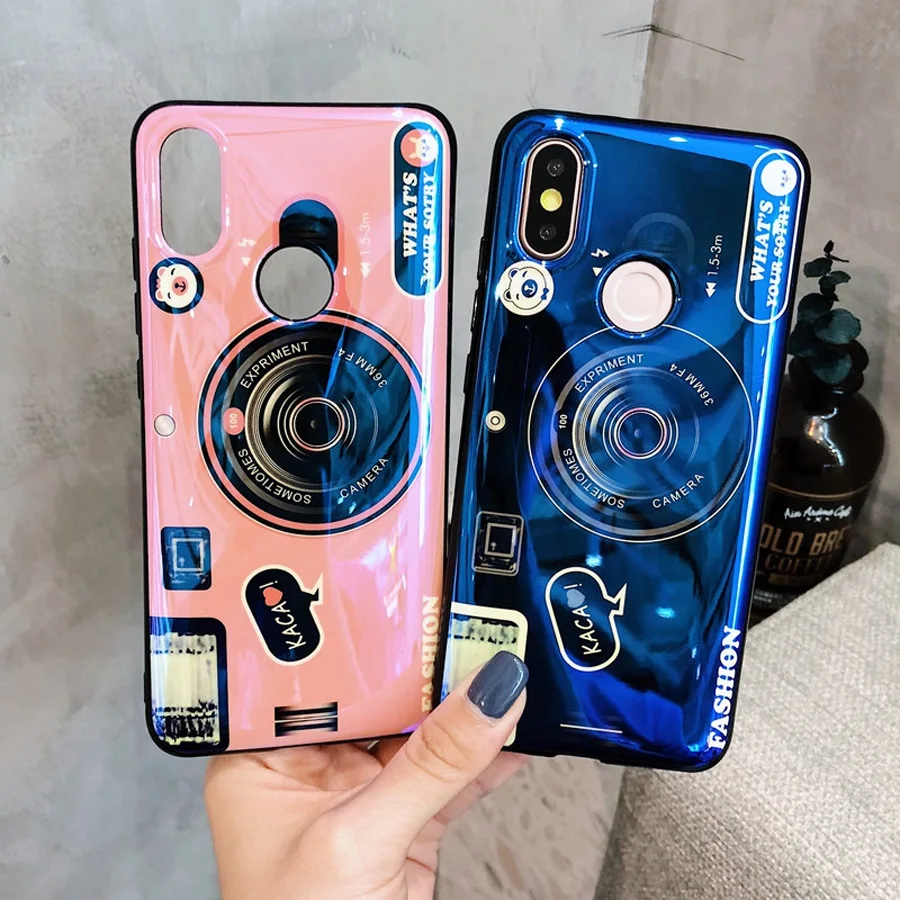 

For xiaomi mi A2 mi A1 mi max 3 pro mi max 2 case cover 3d relief camera blue ray soft silicon phone bag Ritozcase