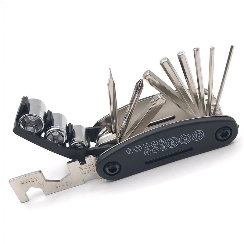 cheap 15 in 1 Bike Bicycle Repair Tool Set Hex Wrench + Screwdrivers + Nut Tools + Hex Key Bicicleta multi Bicycle Repairing Tools