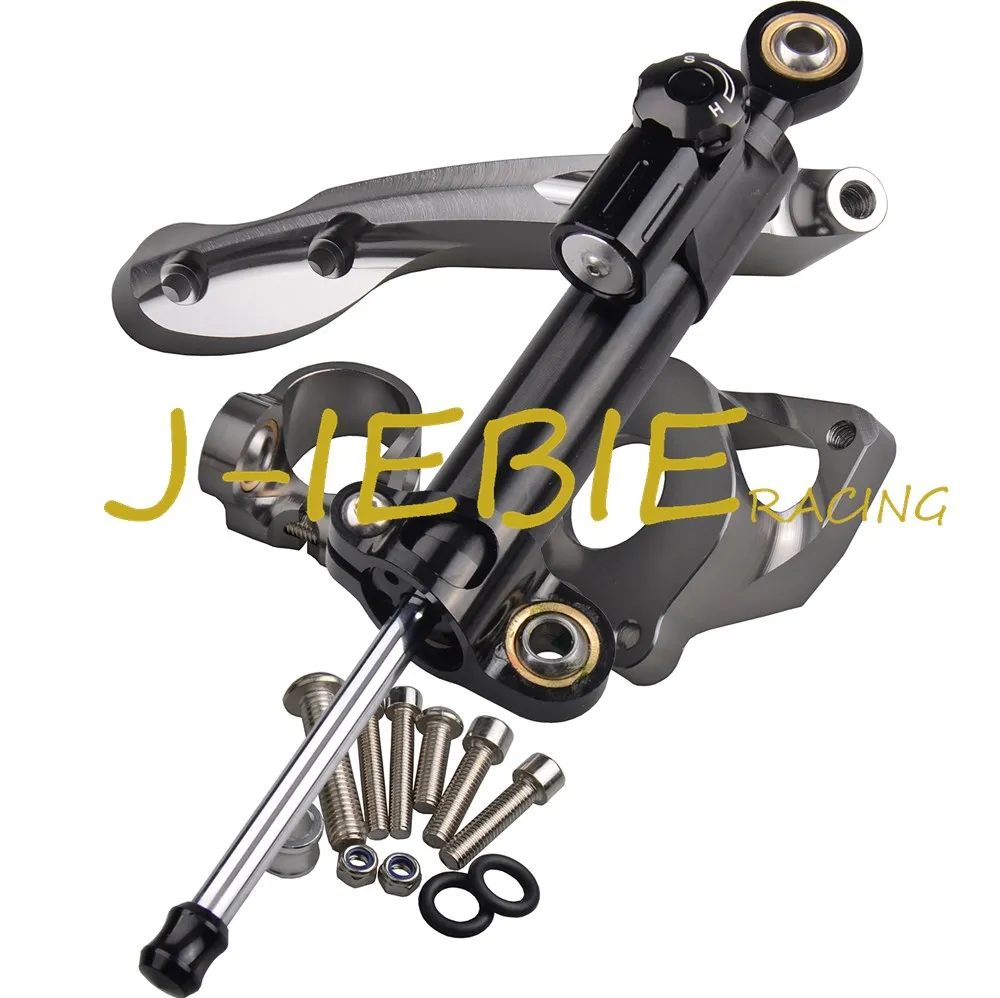 CNC Steering Damper Stabilizer and Titanium Bracket Mounting For Honda