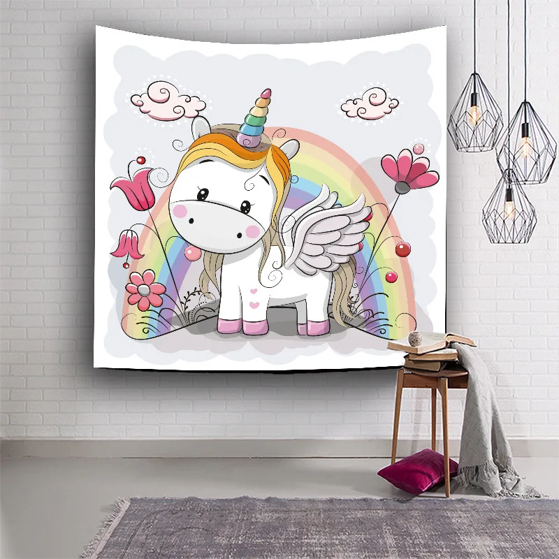 Unicorn wall hanging tapestry home decoration accessories (1)