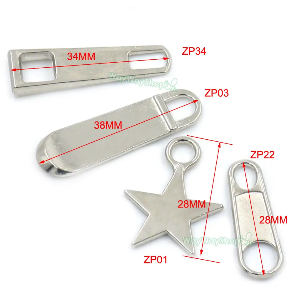 25 Pcs Zipper Fixer Repair Pull Tab Instant Kit Pants Replacement Molded Slider #5