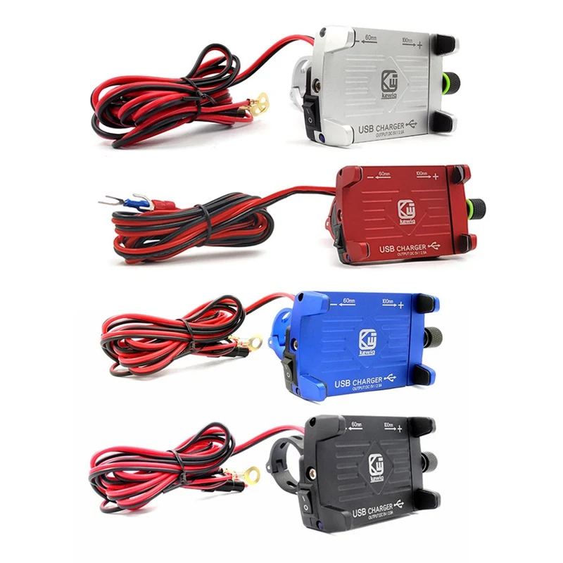 

Motorcycle Phone Holder With USB Charger Mobile Phone Holder for Electric Car Motorbike Mountain Bike Holder