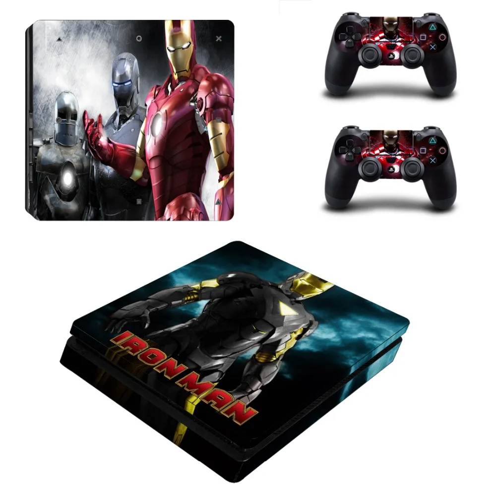 Iron Man Decal Skin Stickers for PS4 Slim Console Cover For Playstaion 4 Console PS4 Slim Skin Sticker