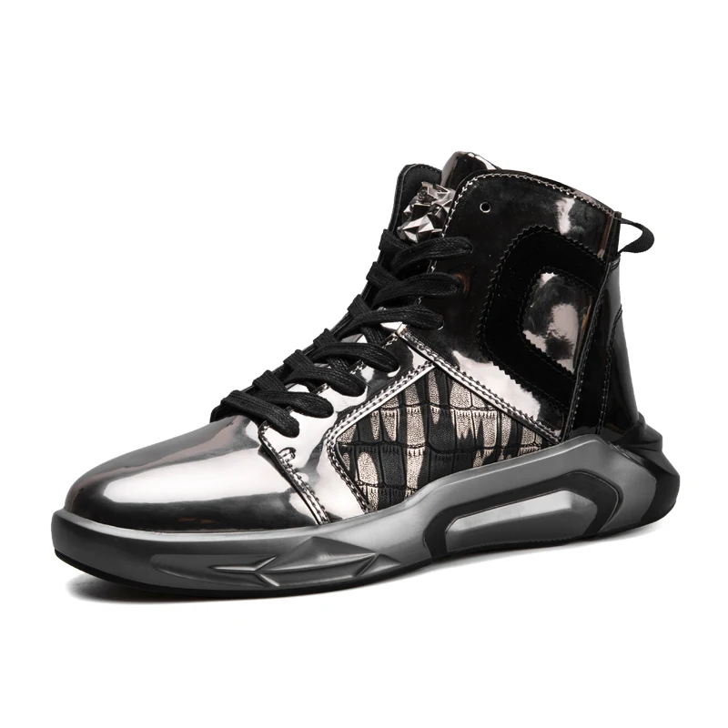 

2018 New Men Skateboarding Shoes Rollers PU Sneakers High-Top Zapatillas Hombre Black Spor Ayakkabi Erkek Casual Shoes For Men