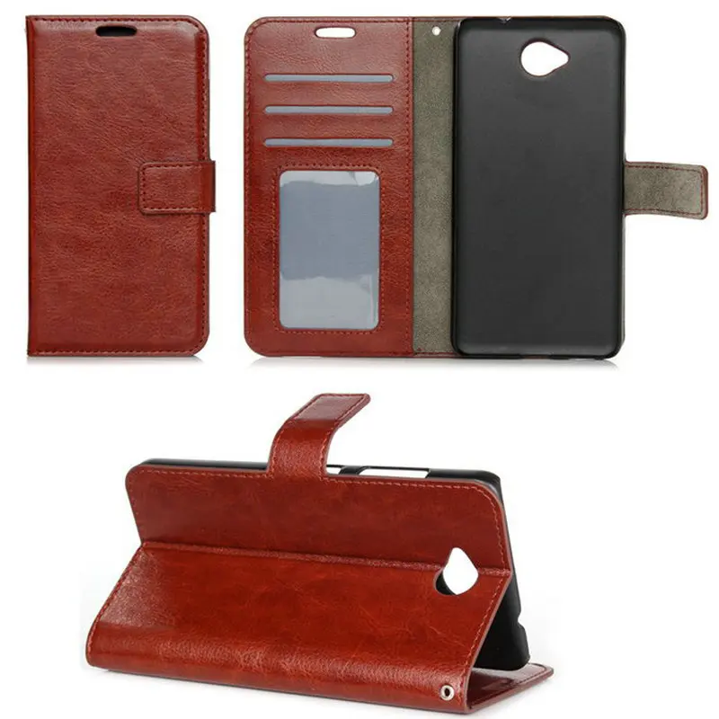 for fundas Microsoft Lumia 650 Cases Vintage Wallet Leather Case for Nokia Lumia 650 Cover Luxury Flip with Card Holder coque $