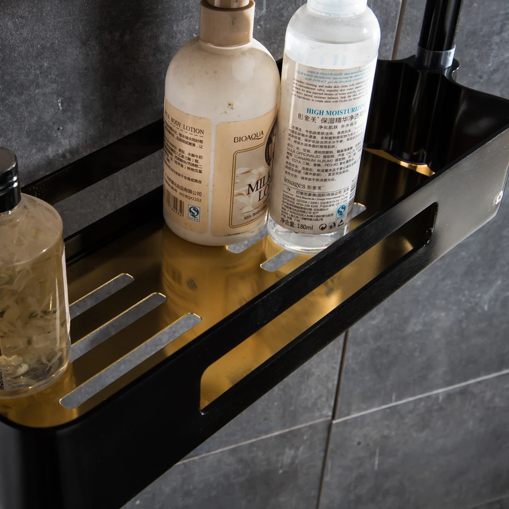 4Luxury Rotate Kitchen Shelves Bathroom Shelves Multi Function 2-3 Tier Bathroom Shelves Cosmetic Shelves Shampoo Towel Rack Mci17